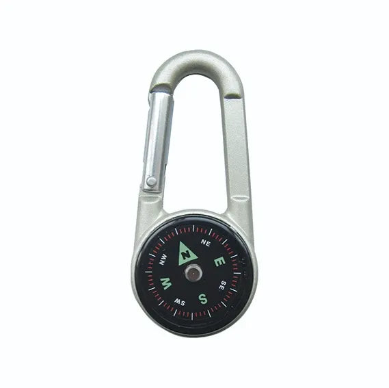 3 in 1 Karabiner, Compass And Thermometer