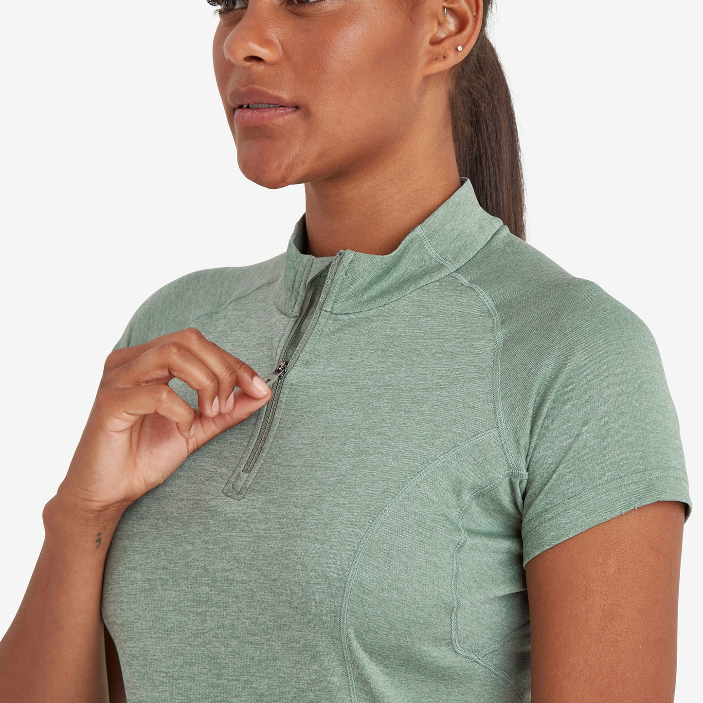 WOMEN'S DART ZIP T-SHIRT
