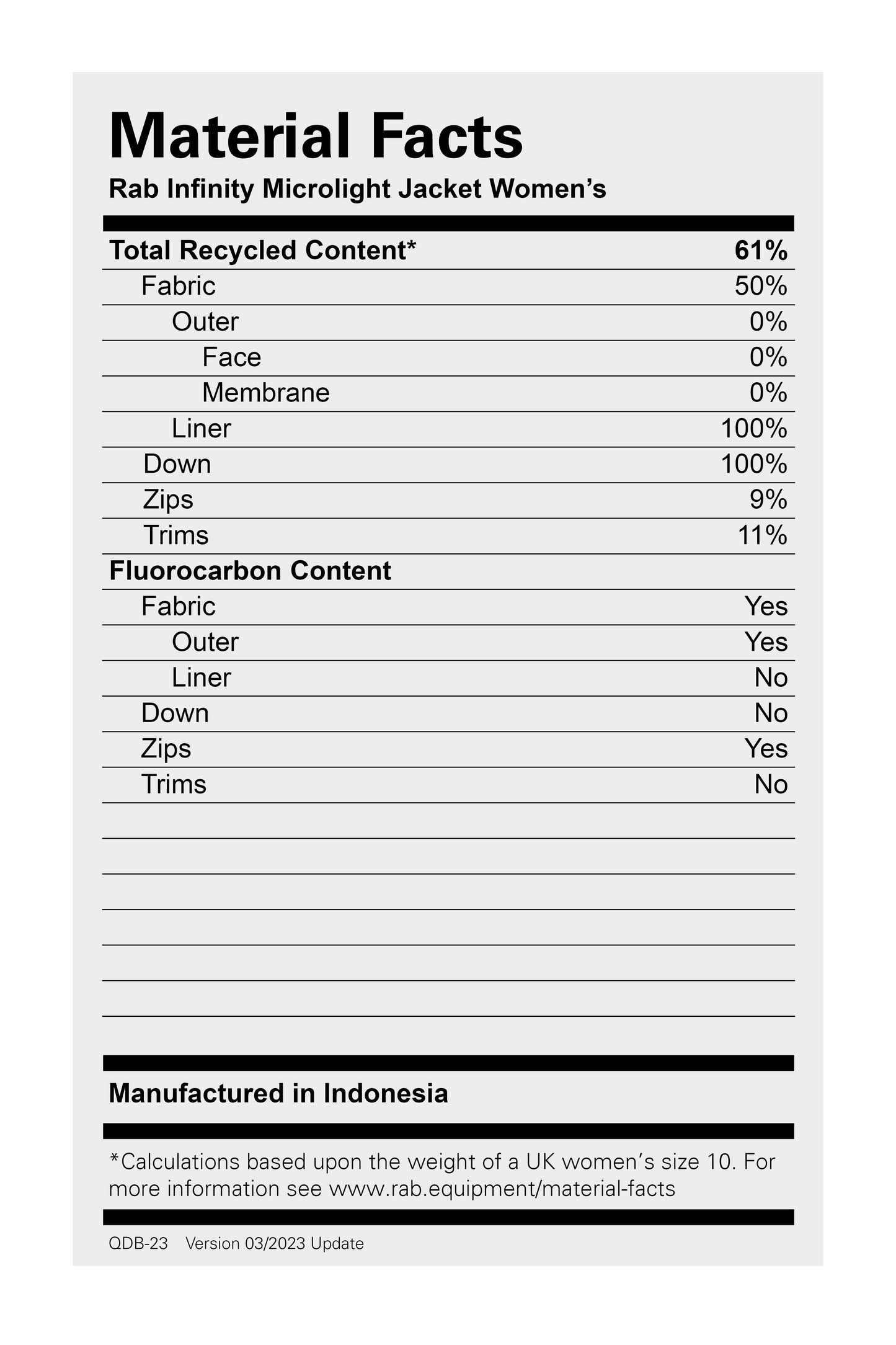 Infinity Microlight Jacket Wmns