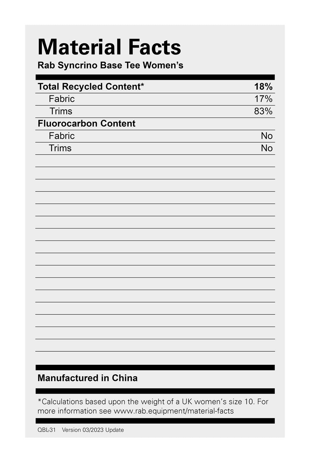 Syncrino Base Tee Wmns