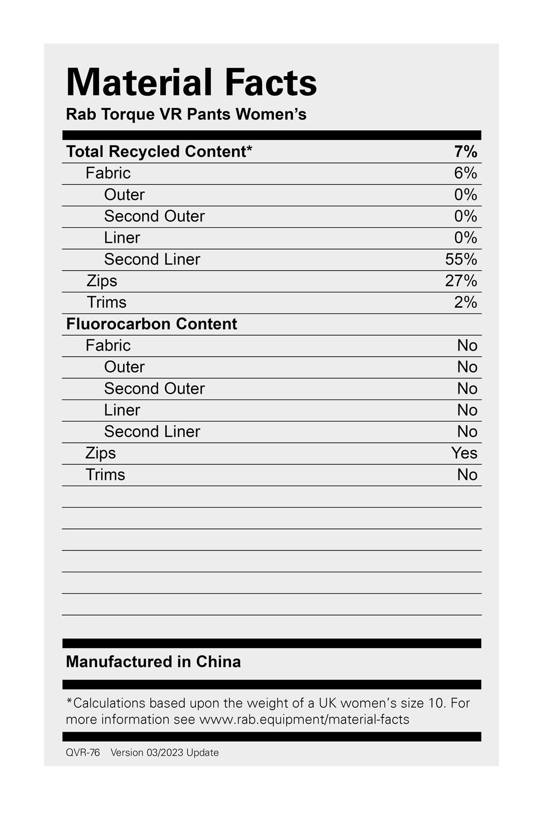 Torque VR Pants Wmns