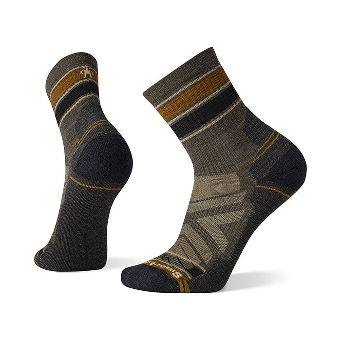 Hike Light Cushion Striped Mid Crew Socks