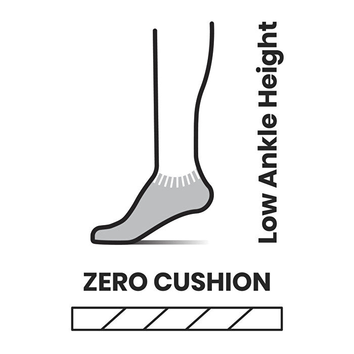 Run Zero Cushion Low Ankle Socks