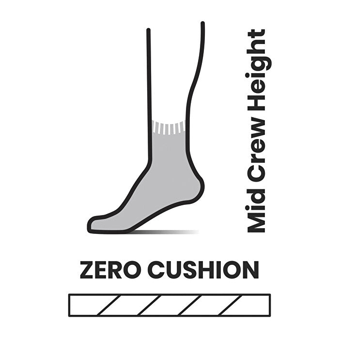 Women's Run Zero Cushion Mid Crew Socks