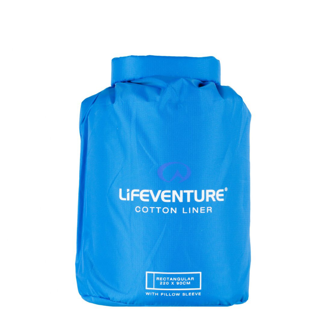 Cotton Sleeping Bag Liner, Rectangular, Blue