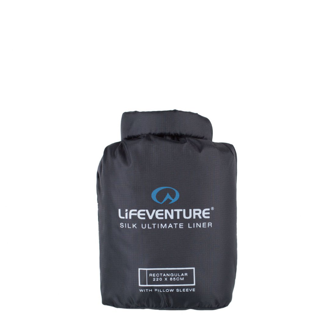 Silk Ultimate Sleeping Bag Liner, Rectangular, Black