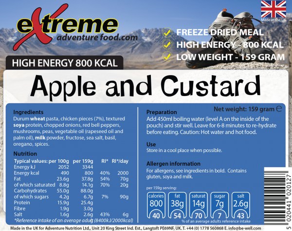 500 Kcal Apple & Custard