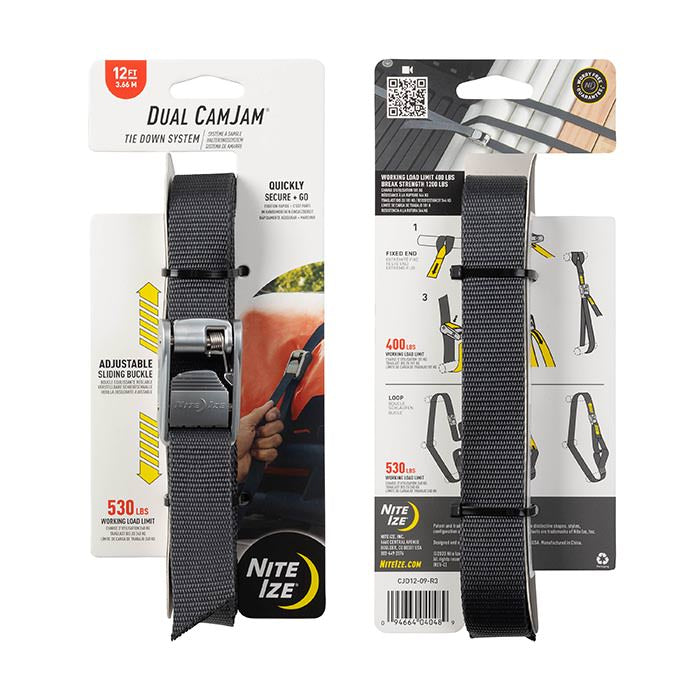 Dual CamJam Tie Down System 12 ft.