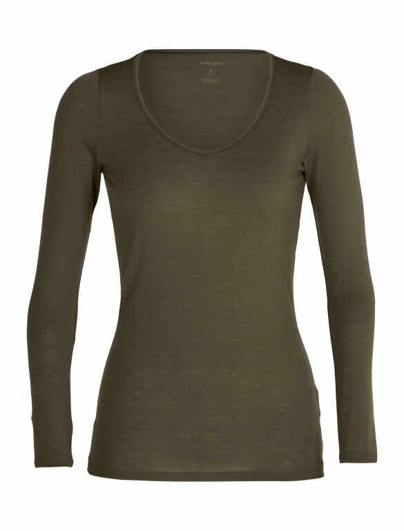 W Merino Siren Long Sleeve Sweetheart Top