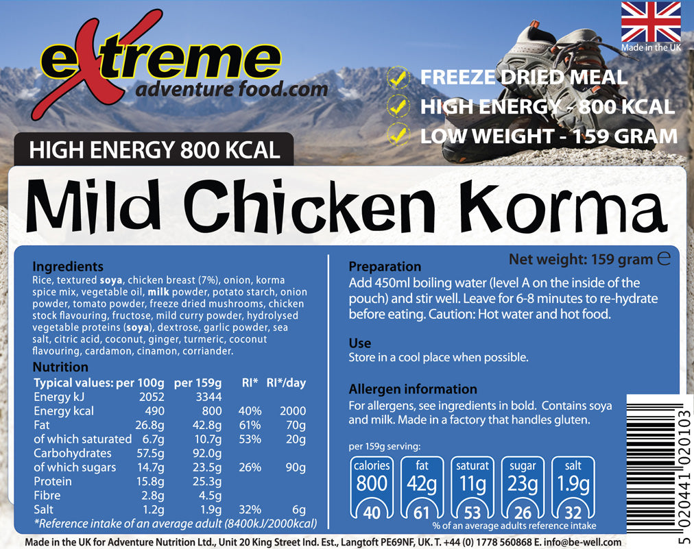 800 Kcal Mild Chicken Korma
