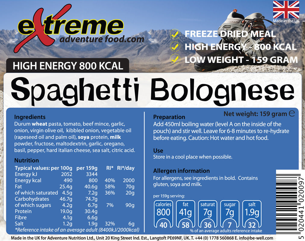 800 Kcal Italian Spaghetti Bolognese