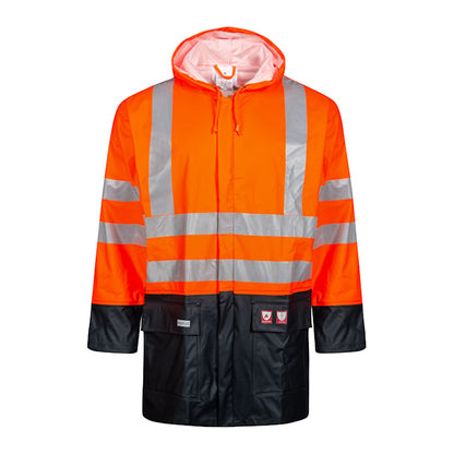 Flame Retardant Hi-Vis Rain Jacket in PU quality