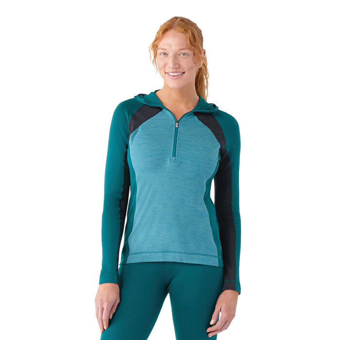 Women's Classic Thermal Merino Base Layer 1/2 Zip Hoodie Boxed