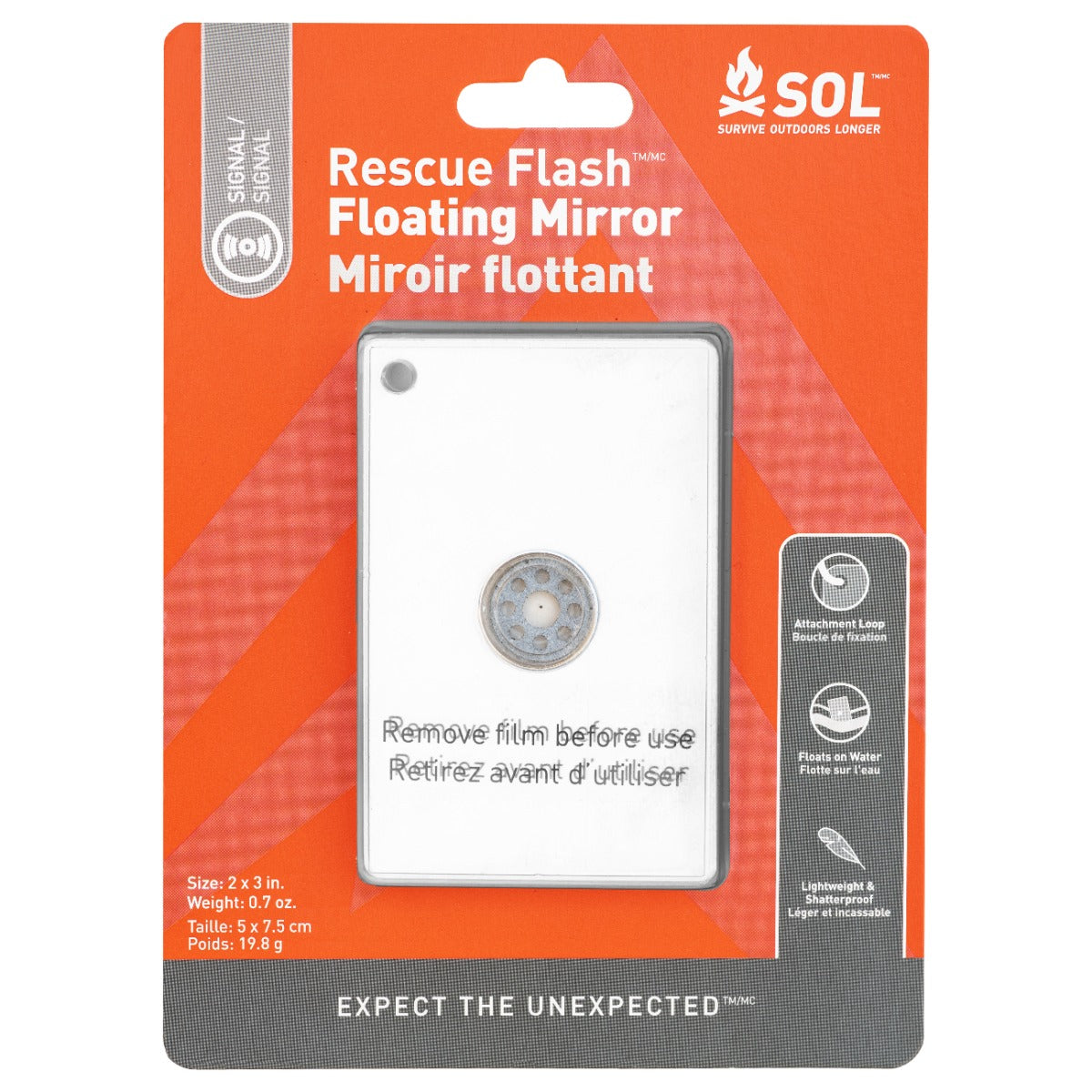SOL® Rescue Floating Signal Mirror