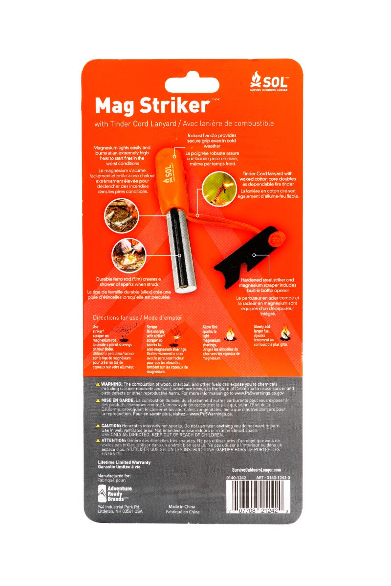 SOL® Mag Striker With Tinder Cord