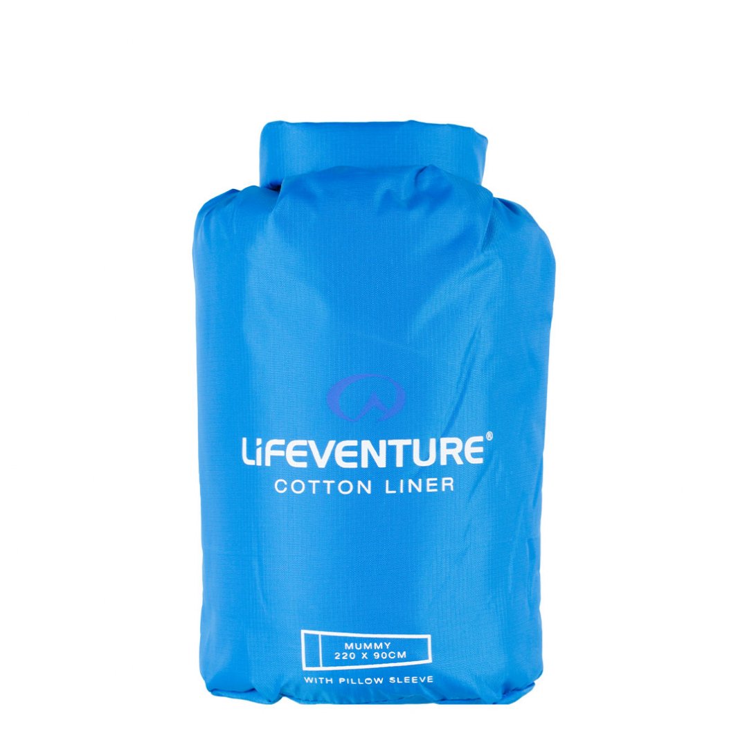 Cotton Sleeping Bag Liner, Mummy, Blue