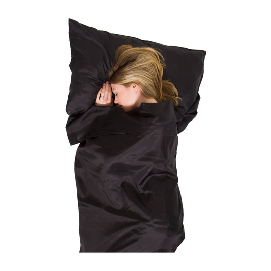 Silk Ultimate Sleeping Bag Liner, Rectangular, Black