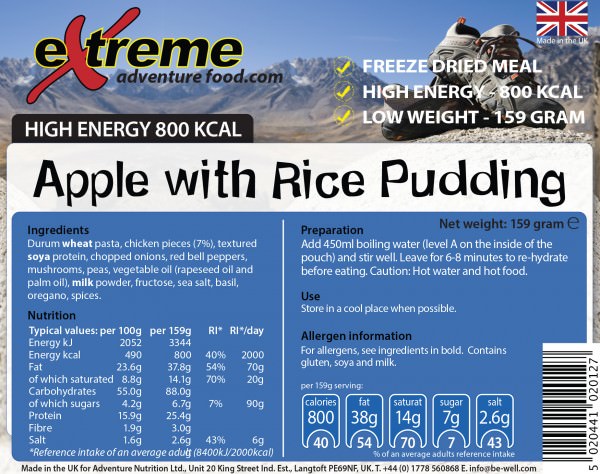 500 Kcal Apple & Rice Pudding