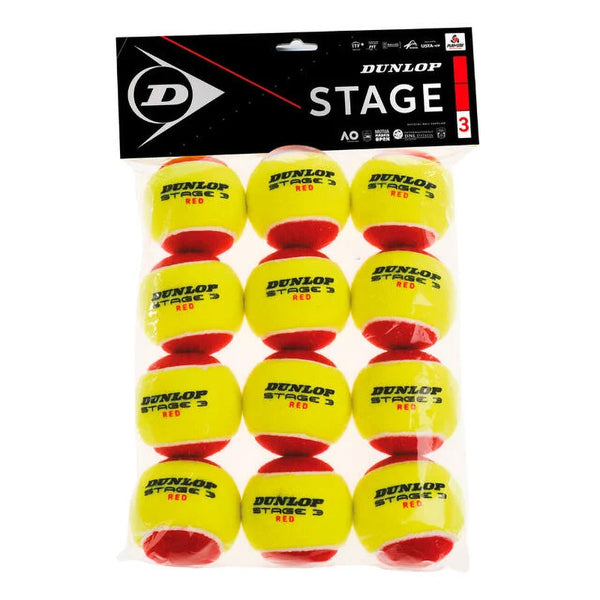 Mini Tennis Balls-Red-Pack of 12