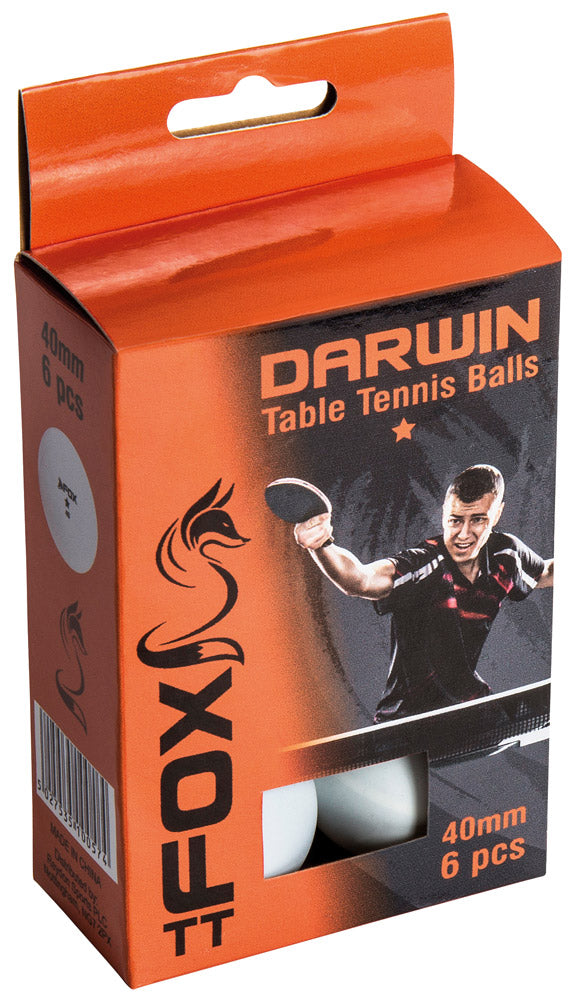 Darwin 1 Star Table Tennis Balls (Pack of 6)