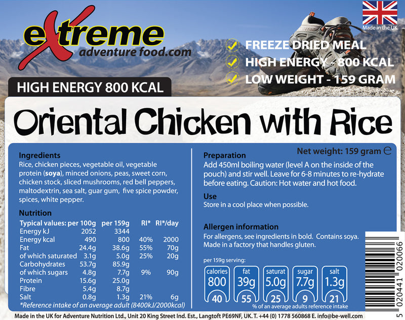 800 Kcal Oriental Chicken & Rice