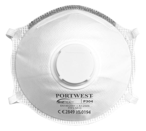 FFP3 Valved Dolomite Light Cup Respirator (Pk 10)
