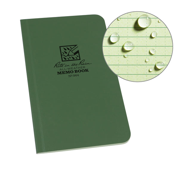 Memo Book, Side Bound Field Flex Cover,  3¼" x 6"  (60 Sheets)