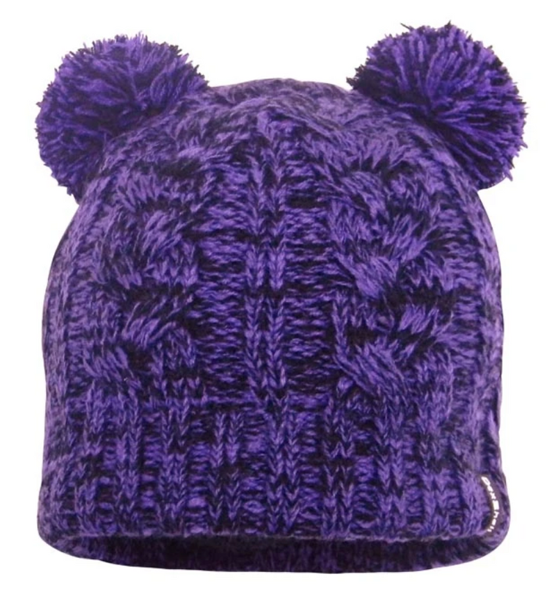 Children Beanie Cable Twin Pompom