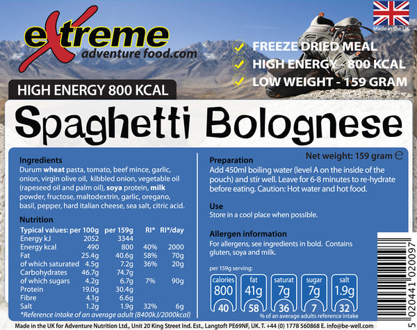 800 Kcal Italian Spaghetti Bolognese