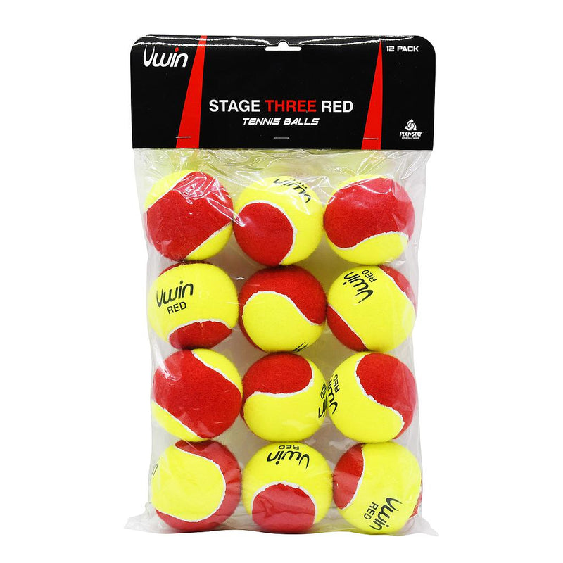Stage Three Red Tennis Balls - Pack of 12 balls